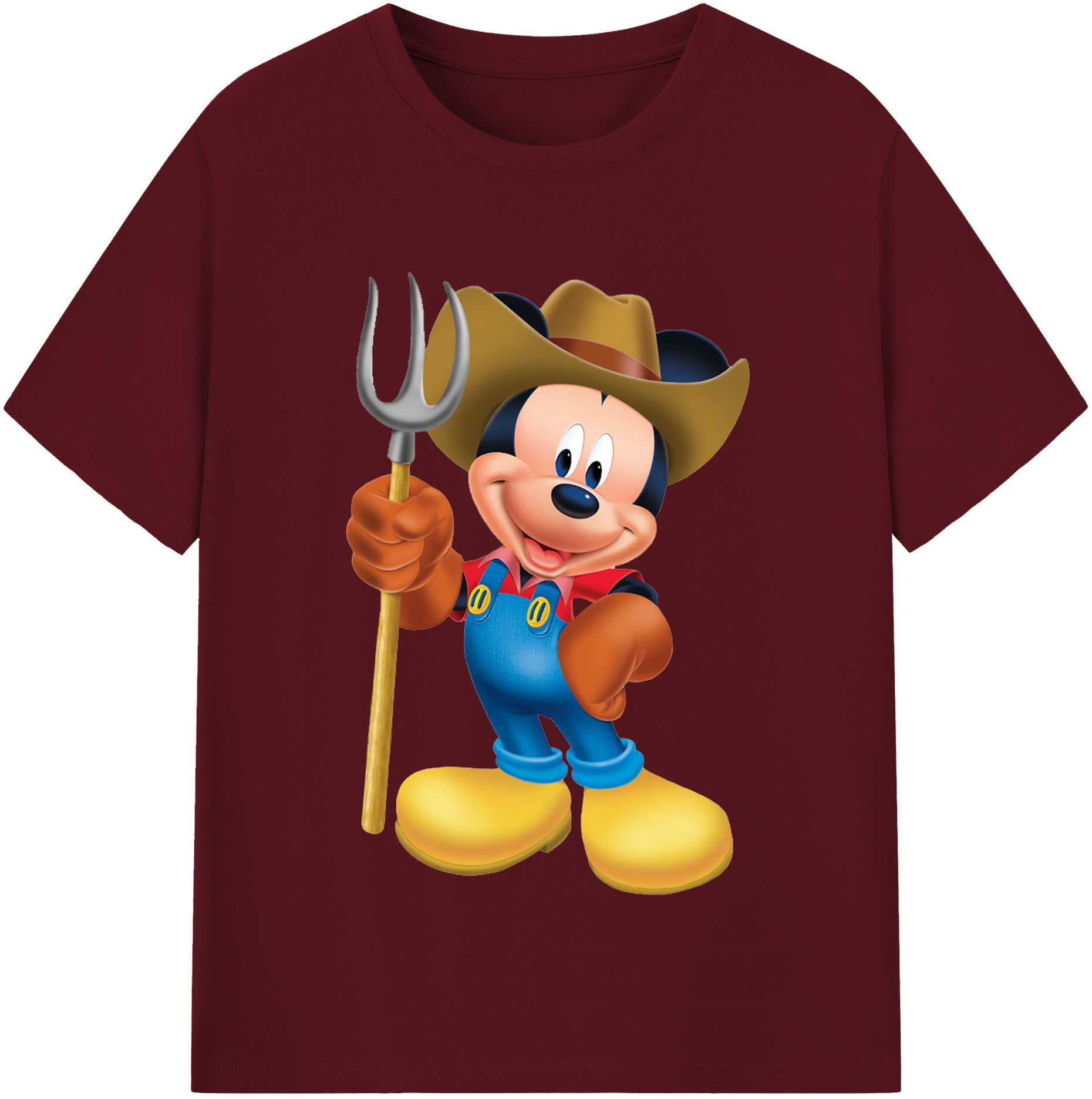 （画像用） ミッキーマウス Mickey Mouse 綿100％半袖Tシャツ（フロントプリント）